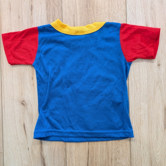 Vintage Colour-Block Dino At Work T-shirt - Picture 2 of 4